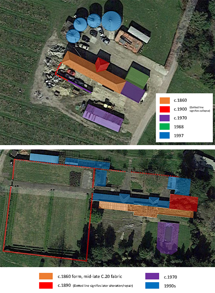 Nash Court conservatory and barn morphologies