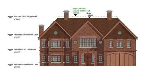 Wolsey Road architect's drawing